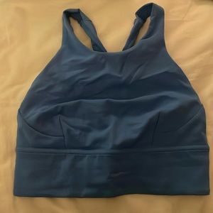 Lululemon Wundertrain Longline Bra Size 4 in Blue